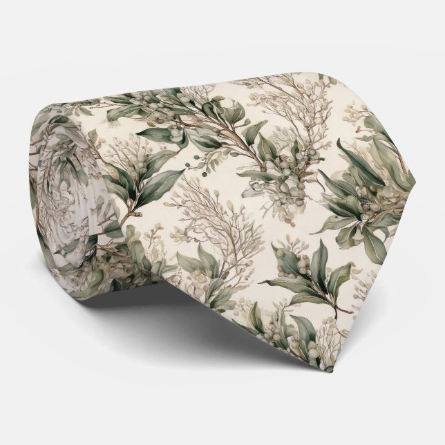 Misteltoe Botanisk - Gröna blad, Grenar Slips (Rullad)