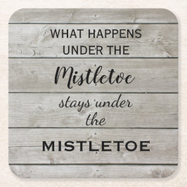 Misteltoe Holiday Underlägg Papper Kvadrat