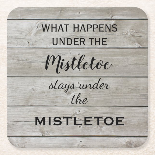 Misteltoe Holiday Underlägg Papper Kvadrat (Framsidan)