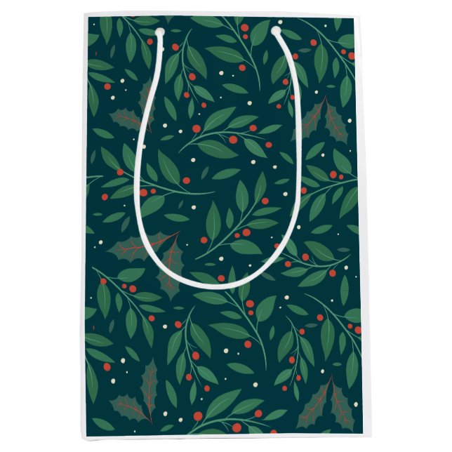Misteltoe & Holly Charm Presentpåse (Framsidan)