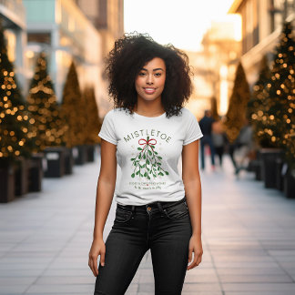 Misteltoe Kyssar & Julönskningar Söt T-Shirt
