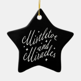 Misteltoe & Miracles Modern jul Svart Stjärna Julgransprydnad Keramik