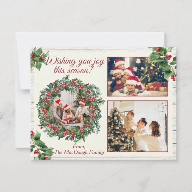 Misteltoe Platt Julkort (Framsida)