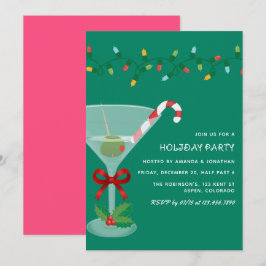 Misteltoe Pop jul firande cocktailparty Inbjudningar
