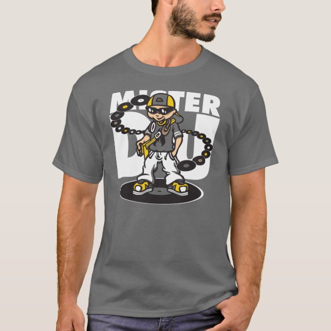 Mister Dj and vinyls Tee (Framsida)