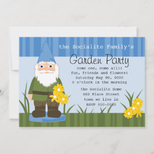Mister Garden Gnome Inbjudningar