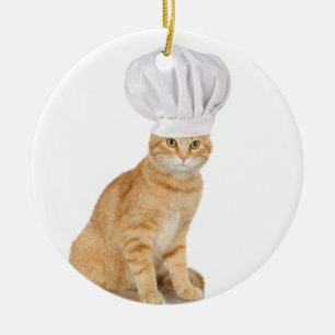 Mister Katt Kock Till Du Julgransprydnad Keramik