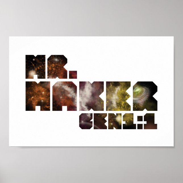 Mister Maker Art Skriv ut kristna bibelskript Poster (Framsidan)