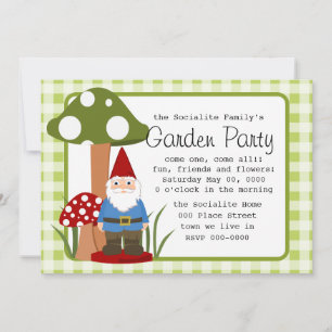 Mister Mushroom Garden Gnome Inbjudningar