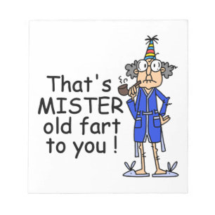 Mister Old Fart Birthday Humor Anteckningsblock