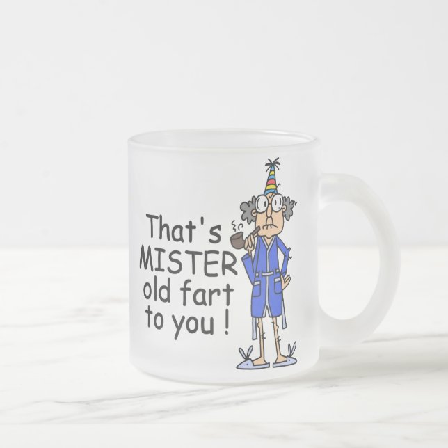 Mister Old Fart Birthday Humor Frostad Glasmugg (Höger)