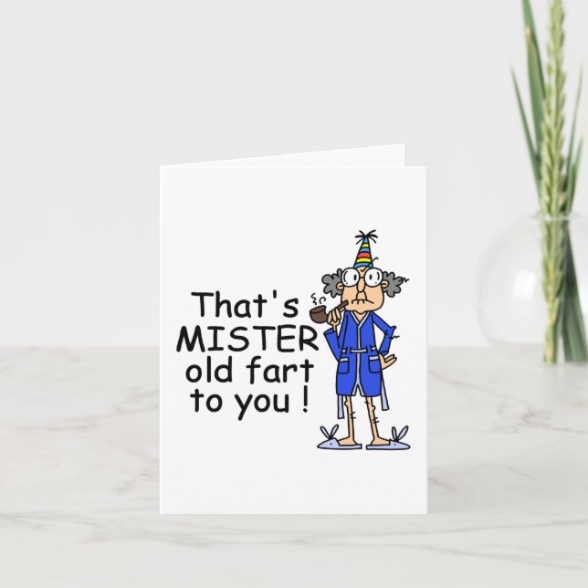 Mister Old Fart Birthday Humor Kort (Framsida)