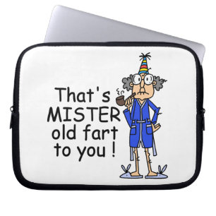 Mister Old Fart Birthday Humor Laptop Fodral