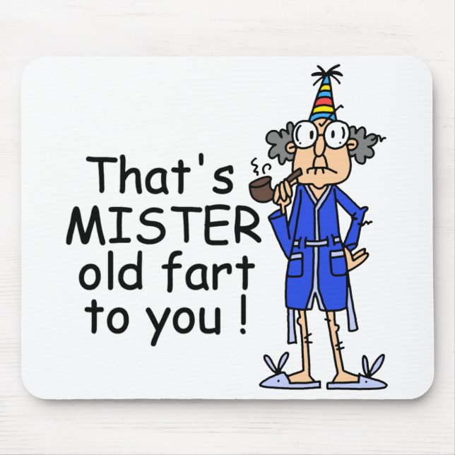 Mister Old Fart Birthday Humor Musmatta (Framsidan)