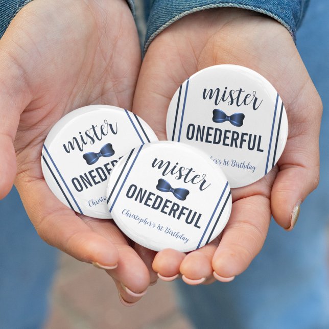 Mister Onederful Smörskärp 1-årsdag Knapp (Skapare uppladdad)