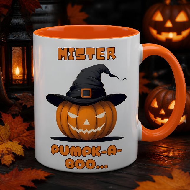 Mister Pumpk-A-Boo Halloween-pumpa Mugg (Skapare uppladdad)