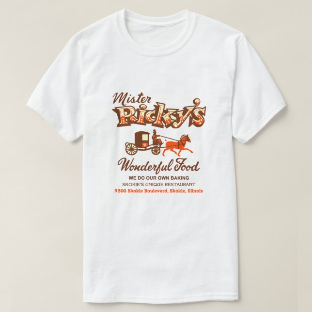 Mister Rickys restaurang, Skokie, Illinois T Shirt (Design framsida)