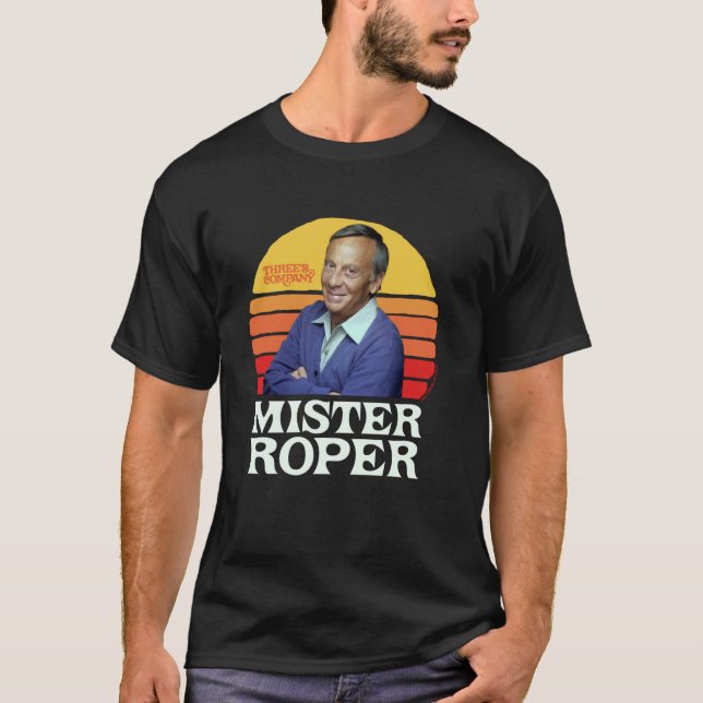 Mister Roper Funny Stanley Roper 80's Sunset Three T Shirt (Framsida)