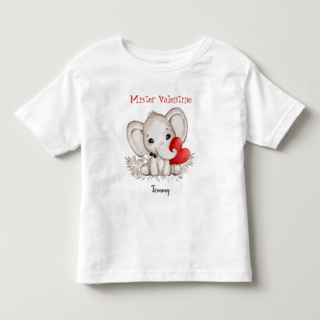 Mister Valentine Personlig Little boy Småbarn T T Shirt (Framsida)