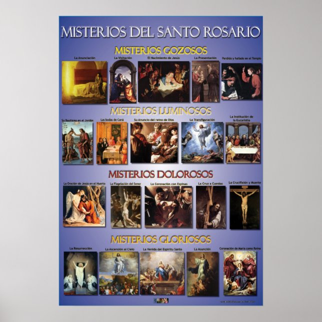 Misterios Del Santo Rosario Poster (Framsidan)