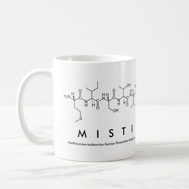 Misti peptide namn mugg (Vänster)