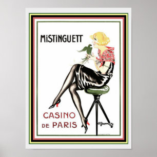 Mistinguett Casino De Paris Art Deco Skriv ut 12 x Poster