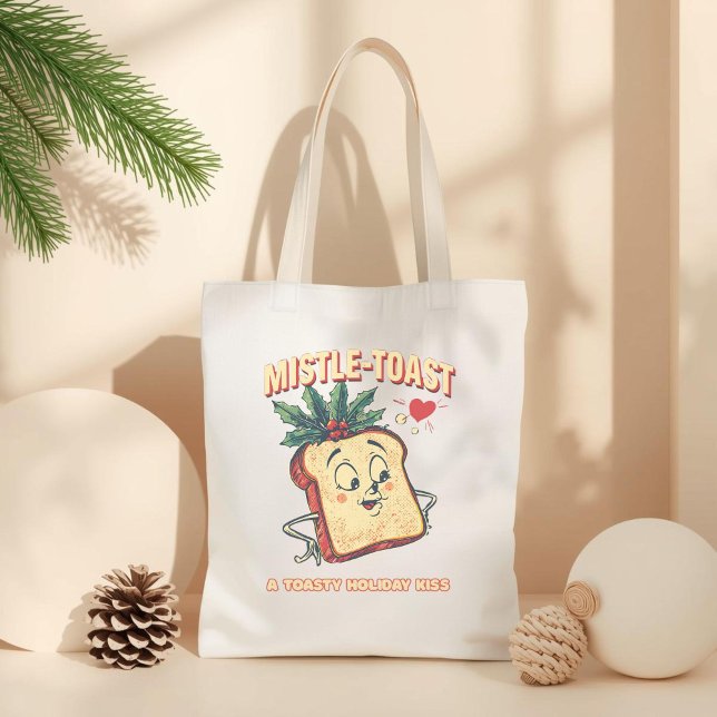 Mistle-toast – Rolig jul-misteltoe-pun  Tygkasse (Skapare uppladdad)