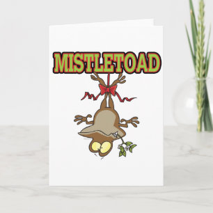 Mistletoad Mistletoe Toad Tecknad Helgkort