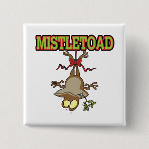 Mistletoad Mistletoe Toad Tecknad Knapp