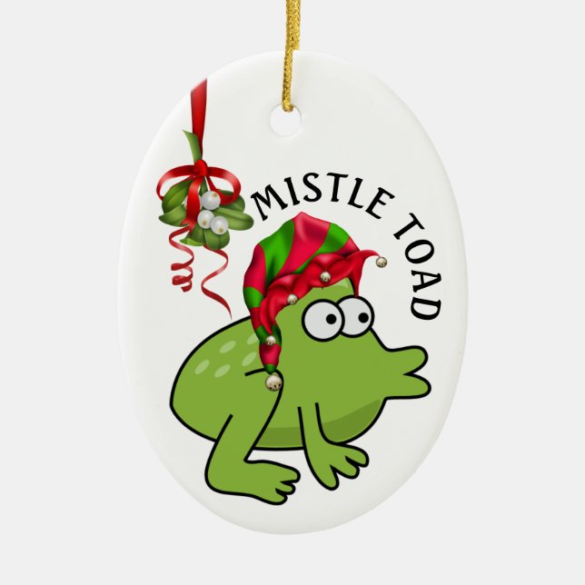 MistleTOAD - Se även min andra - Julgransprydnad Keramik (Framsidan)