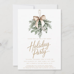 Mistletoe Boho Bow-Julfesten Inbjudan
