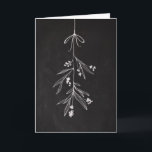 Mistletoe Chalkboard Art Helgdag Card Helgkort<br><div class="desc">Det här Mistletokortet är ett elegant för att skicka hälsning till vänner och familj i julhelg.</div>