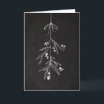 Mistletoe Chalkboard Art Helgdag Card Helgkort<br><div class="desc">Det här Mistletokortet är ett elegant för att skicka hälsning till vänner och familj i julhelg.</div>