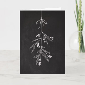 Mistletoe Chalkboard Art Helgdag Card Helgkort