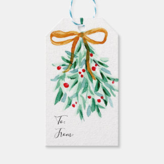 Mistletoe Christmas Tag Presentetikett