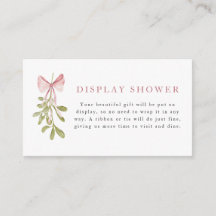 Mistletoe Dusty Ro Bow Visning Shower