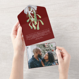 Mistletoe Elegant-julkort