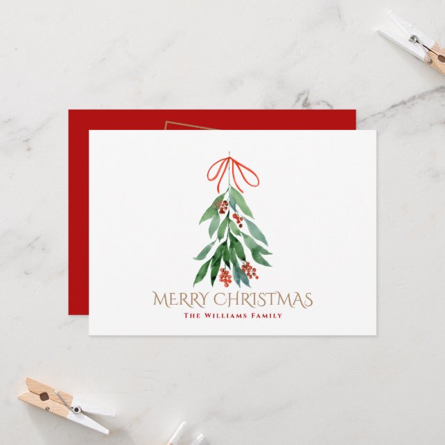 Mistletoe Family Framed Photo-jul (Fram/Back In Situ)