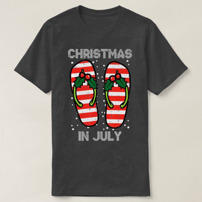 Mistletoe Flinflip flops jul i Jully Summer Xma T Shirt (Design framsida)