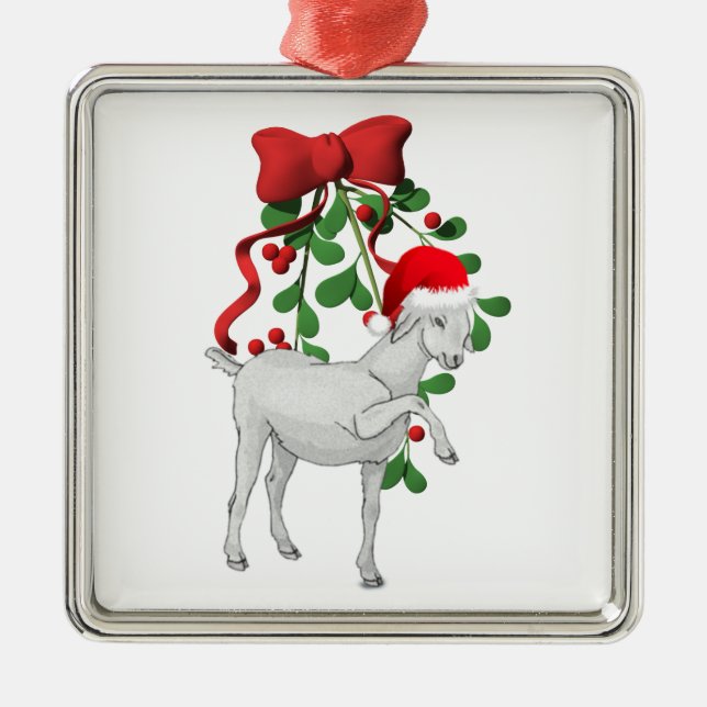 Mistletoe Goat Ornament (Framsidan)