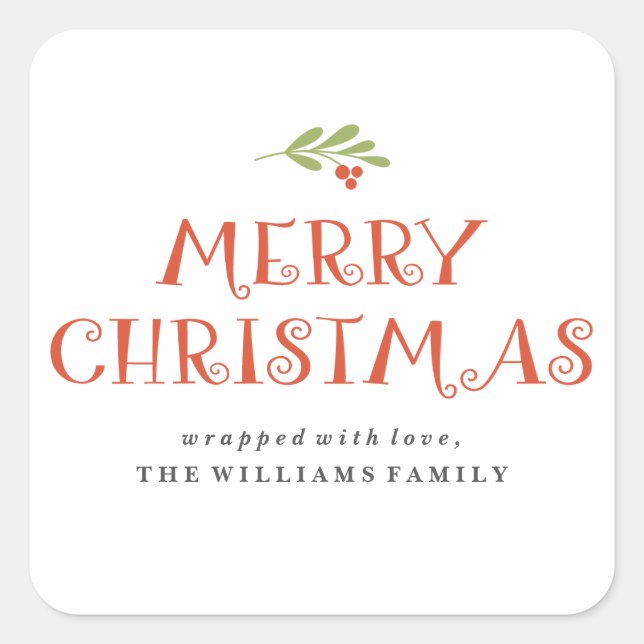 Mistletoe God jul nuvarande etiketter (Framsida)