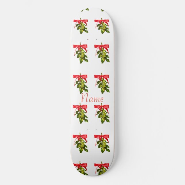 Mistletoe God jul Thunder_Cove Mini Skateboard Bräda 18,5 Cm (Framsida)