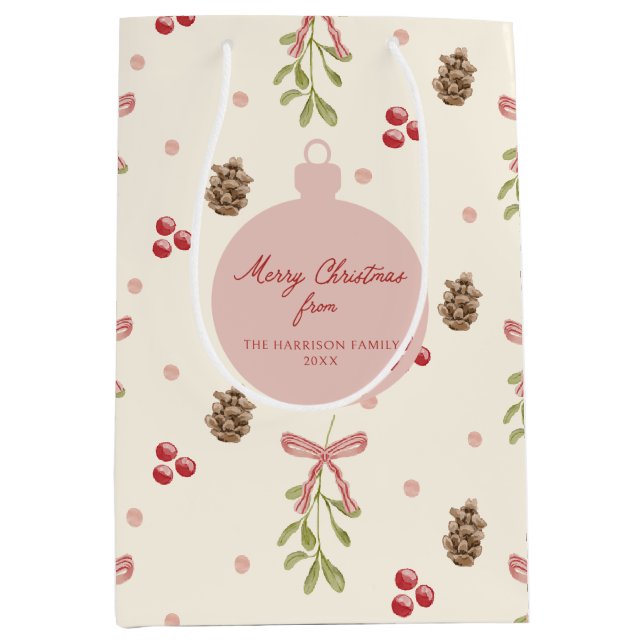 Mistletoe Gräs Cone Berry Mönster (Framsidan)