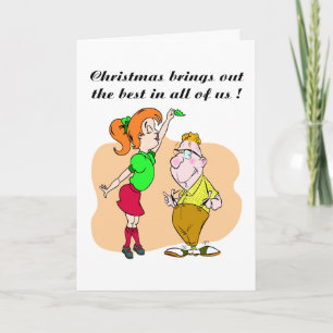 Mistletoe Hälsning Card Helgkort