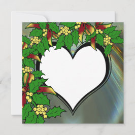 Mistletoe Heart PhotoPersonalized julkort