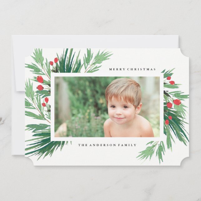 Mistletoe Helgdag-fotokort Julkort (Framsida)