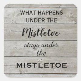 Mistletoe Helgdag Fyrkantigt Klistermärke