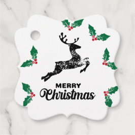 Mistletoe Hjort frimärke Gift Märkre Gåvor Etiketter