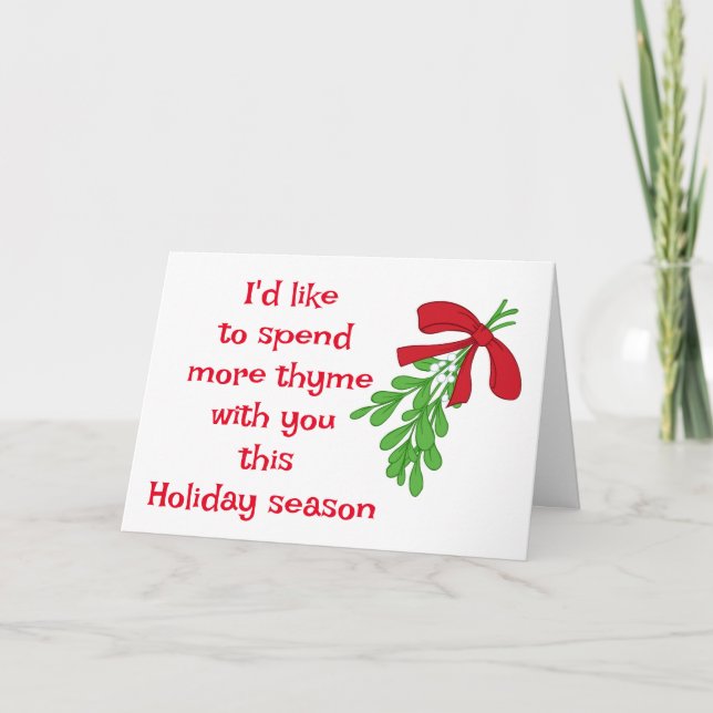 MISTLETOE HUMOR FÖR MIN KÄRLEK I CHRISTMAS KORT (Framsida)