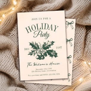 Mistletoe Jul Julfest Social Klubb Inbjudningar